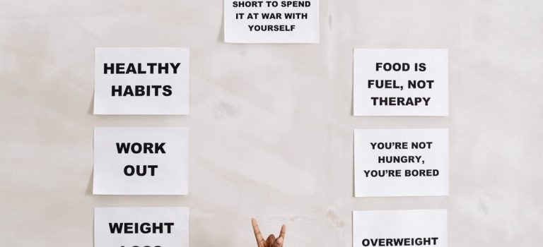 Motivational quotes promoting healthy living, fitness, and wellness habits.